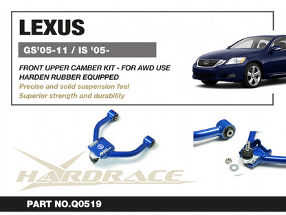 Front Upper Camber Kit (Harden Rubber) for Lexus IS 2nd XE20 2006-2013 | IS 3rd XE30 2014- | GS 3rd GRS19 2006-2011 | MARK X / REIZ 1st GRX120 2004-2009 | Crown GRS 18# / 20# / GWS204 03-12