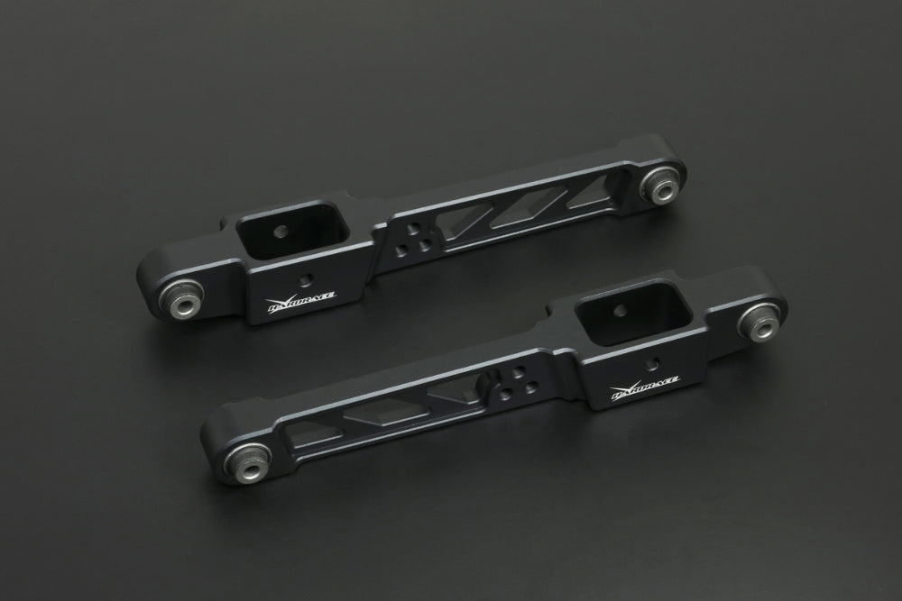 Hardrace Rear Lower Arms with Harden Rubber Bushings Black (Eye