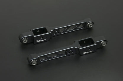 Hardrace Rear Lower Arms with Harden Rubber Bushings Black (Eye Type Rear Shocks) for 97-01 Integra Type-R | 88 CRX Si | Civic EG SiR