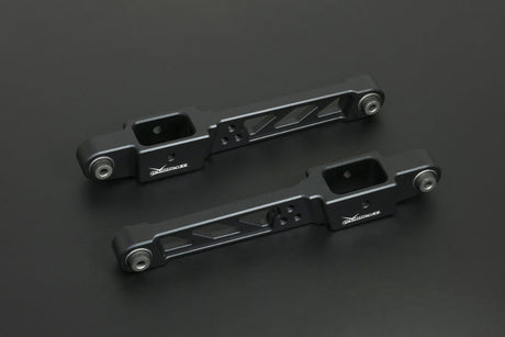 Hardrace Rear Lower Arms with Harden Rubber Bushings Black (Eye Type Rear Shocks) for 97-01 Integra Type-R | 88 CRX Si | Civic EG SiR