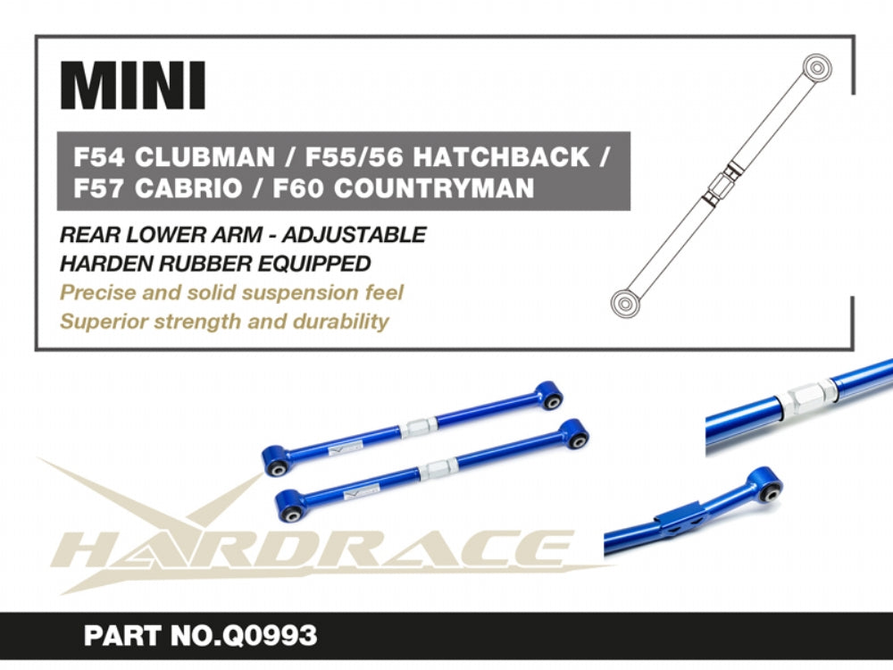 Rear Lower Arms (Harden Rubber) for BMW 1 Series F40 | X1 2nd F48/F49 | 2 Series F44/F45/F46 | X2 1st F39 | MINI HB F55/F56 | CLUBMAN 2nd F54 | CABRIO 3rd F57 | COUNTRYMAN 2nd F60