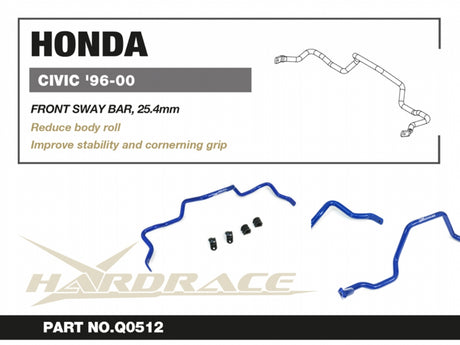 Front Sway Bar 25.4mm for 99-00 Civic Si