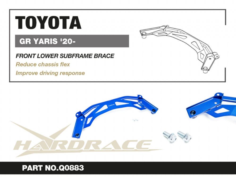 Hardrace Front Subframe Brace for Toyota Yaris Vitz GR GXPA16