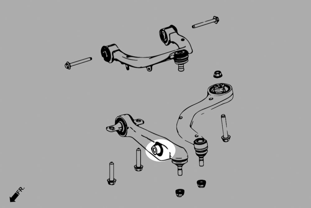 Front Lower Front Arm Bushing - Shock (Harden Rubber) for Tesla Model 3 | Model Y