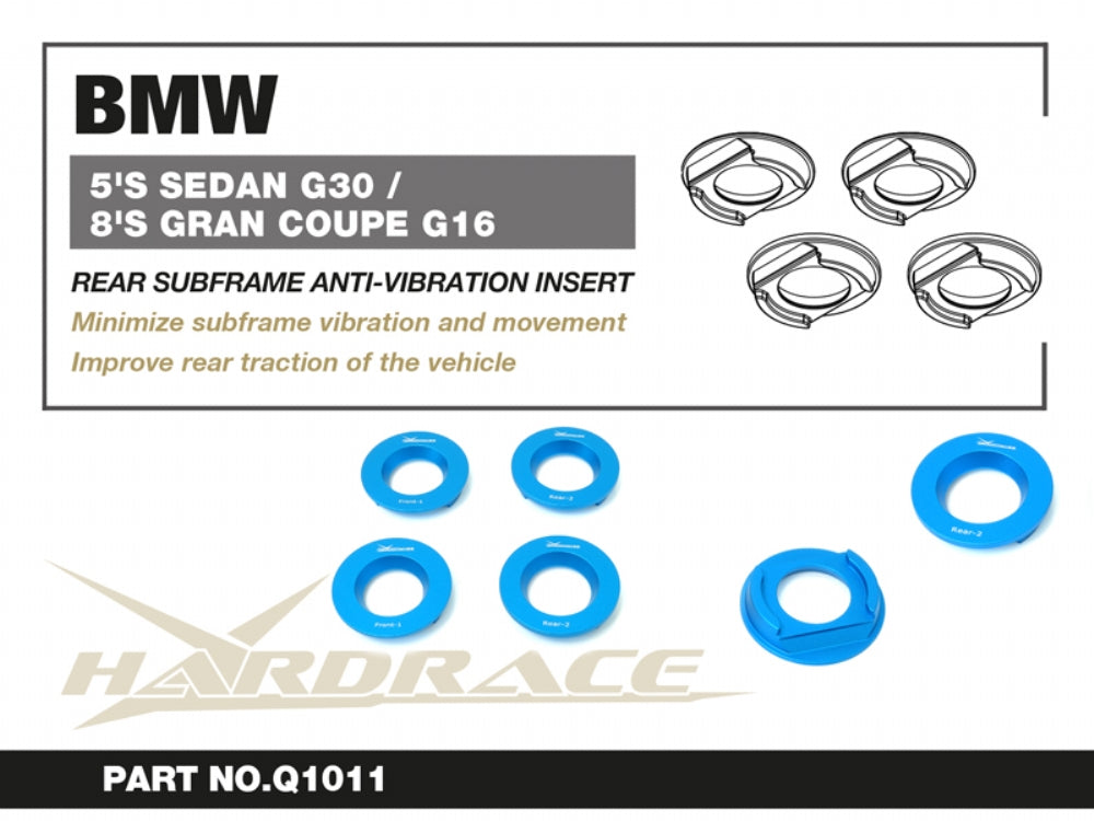 Hardrace Rear Subframe Inserts (Aluminum) for 5-Series G30 (Sedan