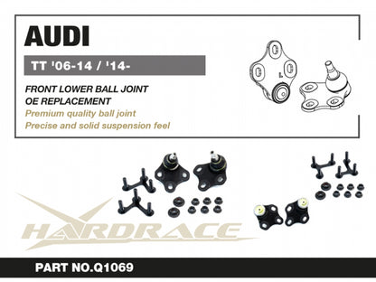 Hardrace Front Lower Arm Ball Joints 2pcs/set for Audi TT MK2 8J | MK3 8S