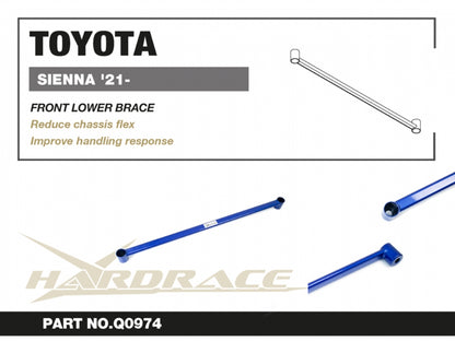 Hardrace Front Lower Brace for Toyota Sienna 4th XL40 2021-end of generation.