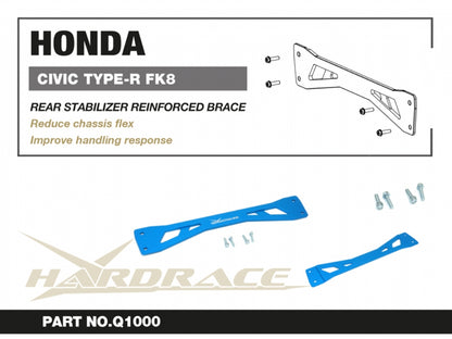 Rear Subframe Reinforcement Brace for Honda Civic 10th FC/FK 2016-2021 | Honda Civic 10th Type-R FK8 2017-2022 | Honda Civic 11th Type-R FL5 2022-On