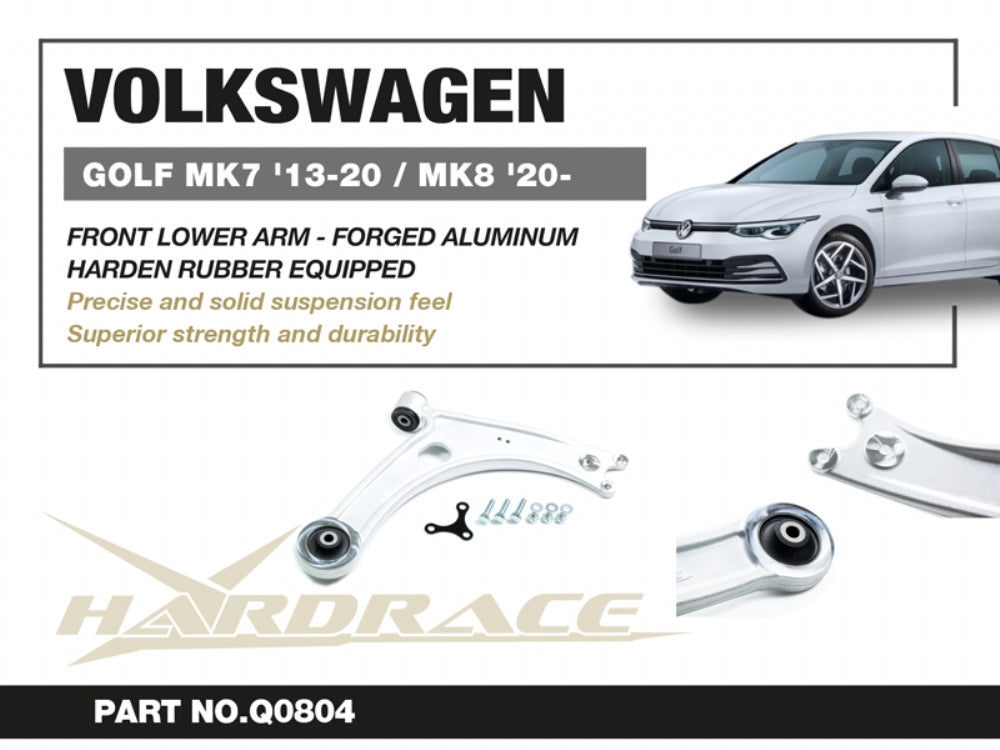 Front Lower Arms (Harden Rubber) for Audi MK3/4 Q2 | VW MK7/8 A11 | Skoda MK3/4