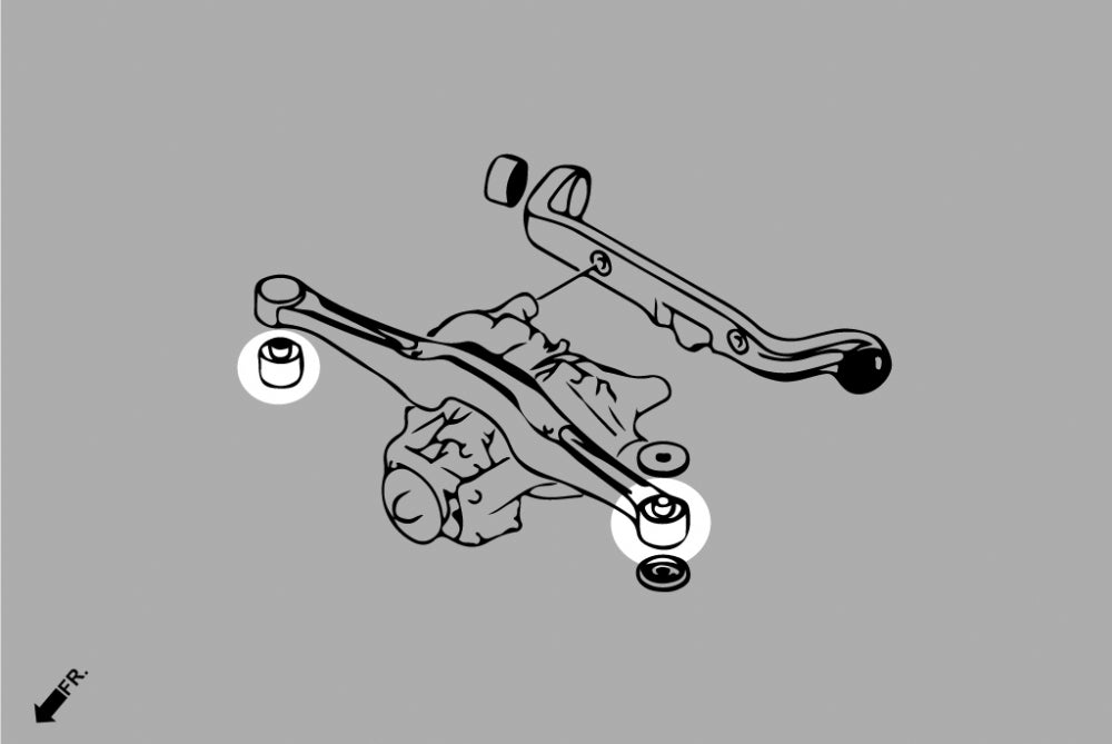 Hardrace Rear Differential Support Member Bushing (not AYC) EVO IV to IX