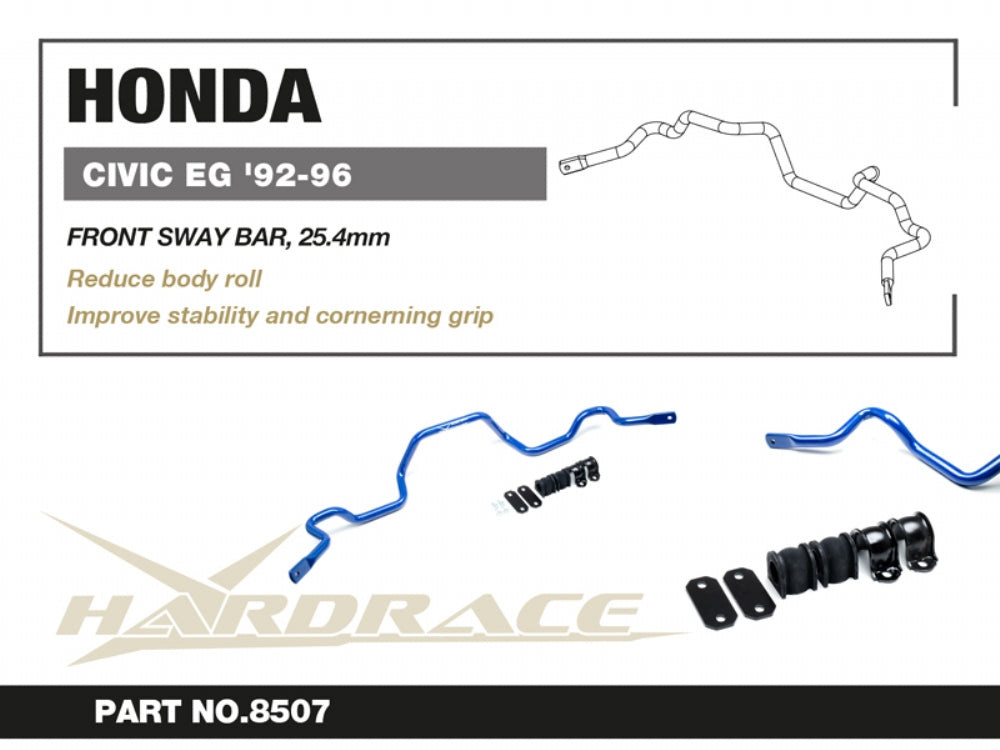 Front Sway Bar 25.4mm for 92-95 Civic | 94-01 Integra