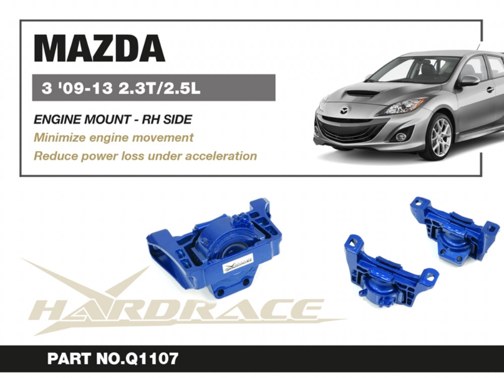 Hardrace MAZDA 3 '09-13 2.3T/2.5L Right Side Engine Mount 1pc/set