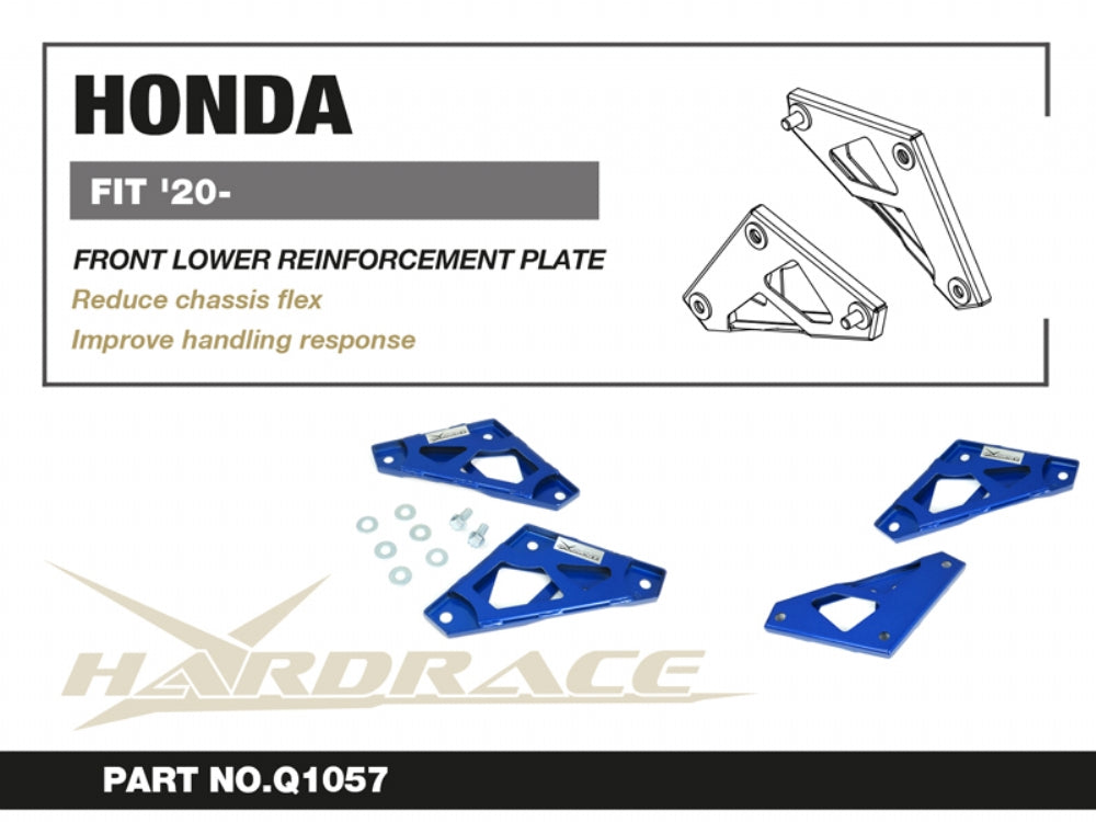 Hardrace Honda Fit GR 20 - Front Lower Reinforcement Plate 2pcs/set