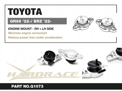 Left and Right Engine Mounts (Harden Rubber) for GR86 '22- | BRZ 22'- | WRX 22'-