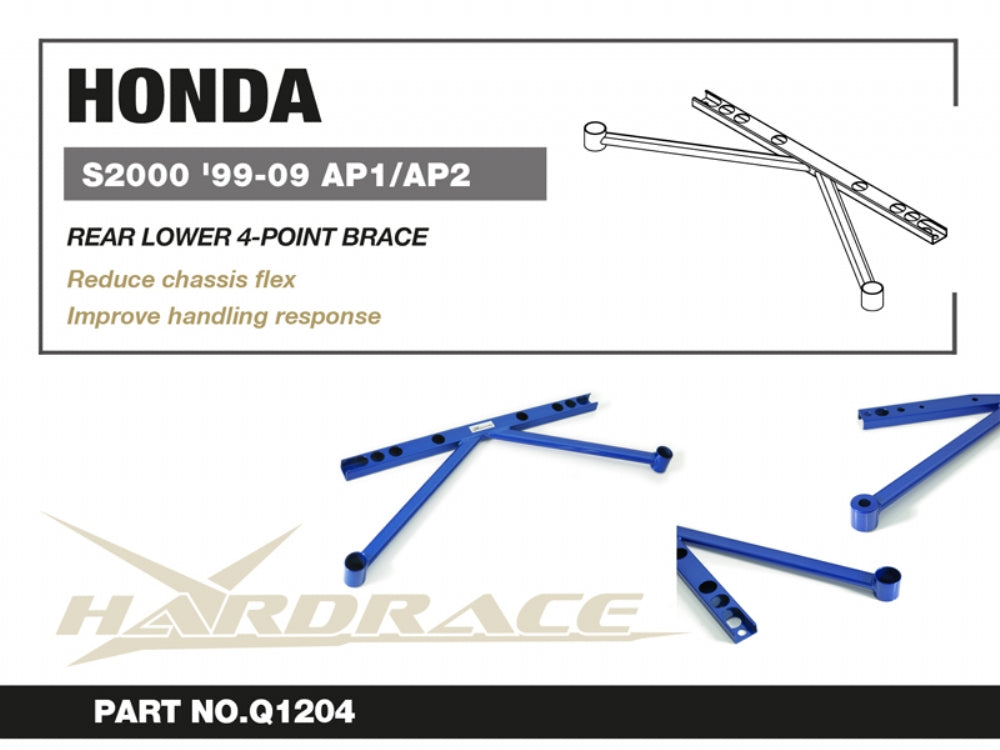 Hardrace Rear Lower 4 Points Brace for Honda S2000