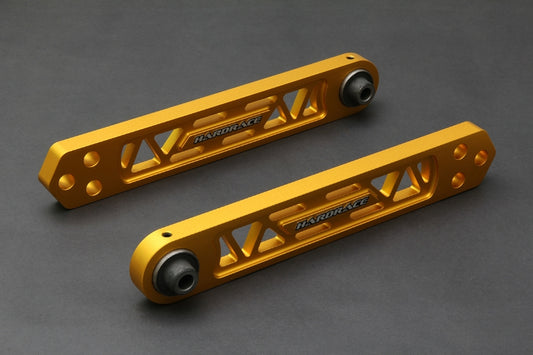 Hardrace Rear Lower Arms Gold (Harden Rubber Bushings) for 02-05 Civic Si | 01-05 Civic